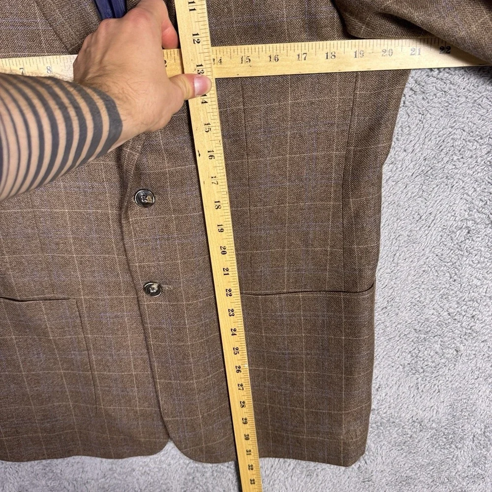 Jos A Bank Blazer Men's 42R Linen Wool BRR Comfort 1905 Sport Coat Windowpane